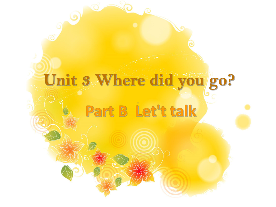 人教版（PEP）Unit3 WheredidyougoPartBLet'stalk（课件） 英语六年级下册.pptx_第1页