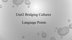 Unit 2 Bridging Cultures 单词讲解 ppt课件-（2022新）人教版高中英语选择性必修第二册.pptx