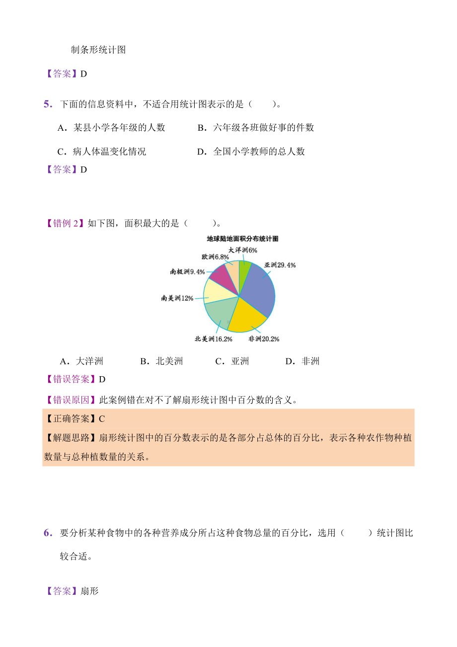 错题闯关 人教版数学六年级上第七单元含答案.docx_第2页