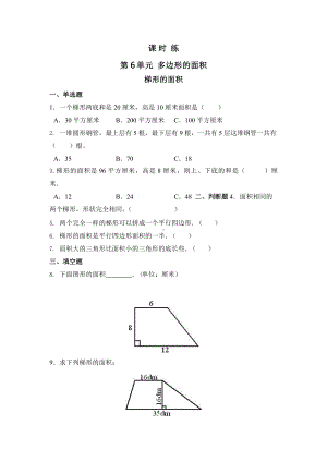 人教版五年级上册数学课时练第六单元《梯形的面积》02附答案.pptx