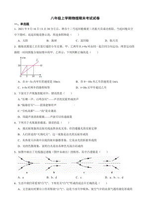 广东省湛江市八年级上学期物理期末考试试卷及答案.docx