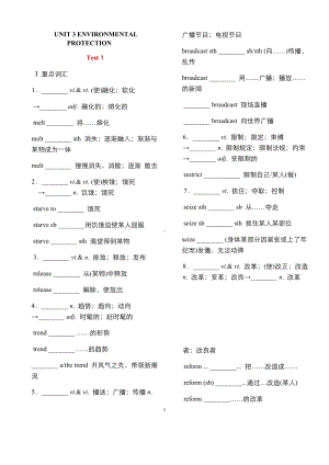 Unit 3 知识点检测 -（2022新）人教版高中英语选择性必修第三册 .docx