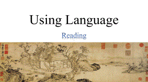 Unit 1 Art Using Language ppt课件-（2022新）人教版高中英语选择性必修第三册(2).pptx