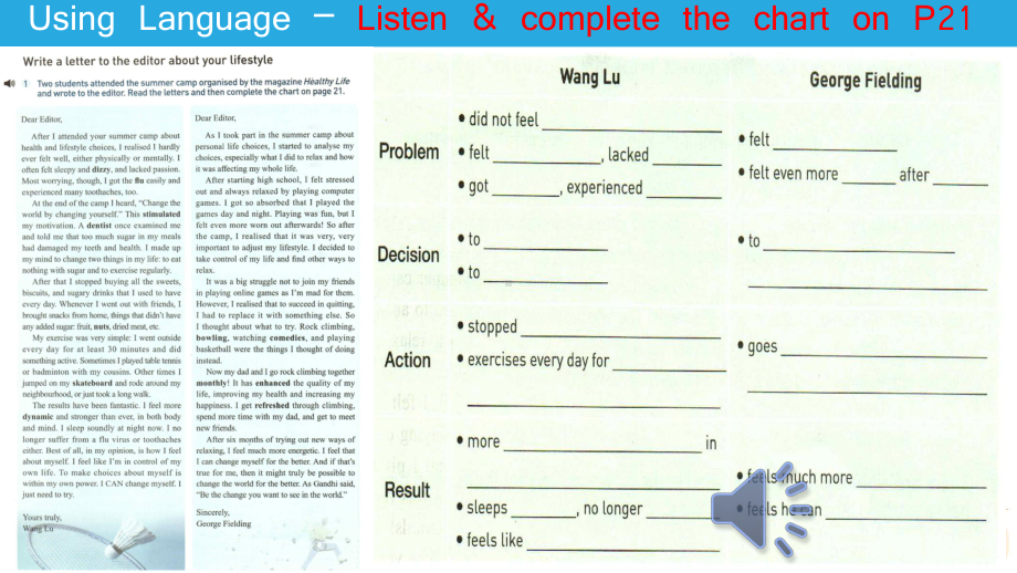 Unit2 Healthy Life style UsingLanguage-Writing ppt课件-（2022新）人教版高中英语选择性必修第三册 .pptx_第2页