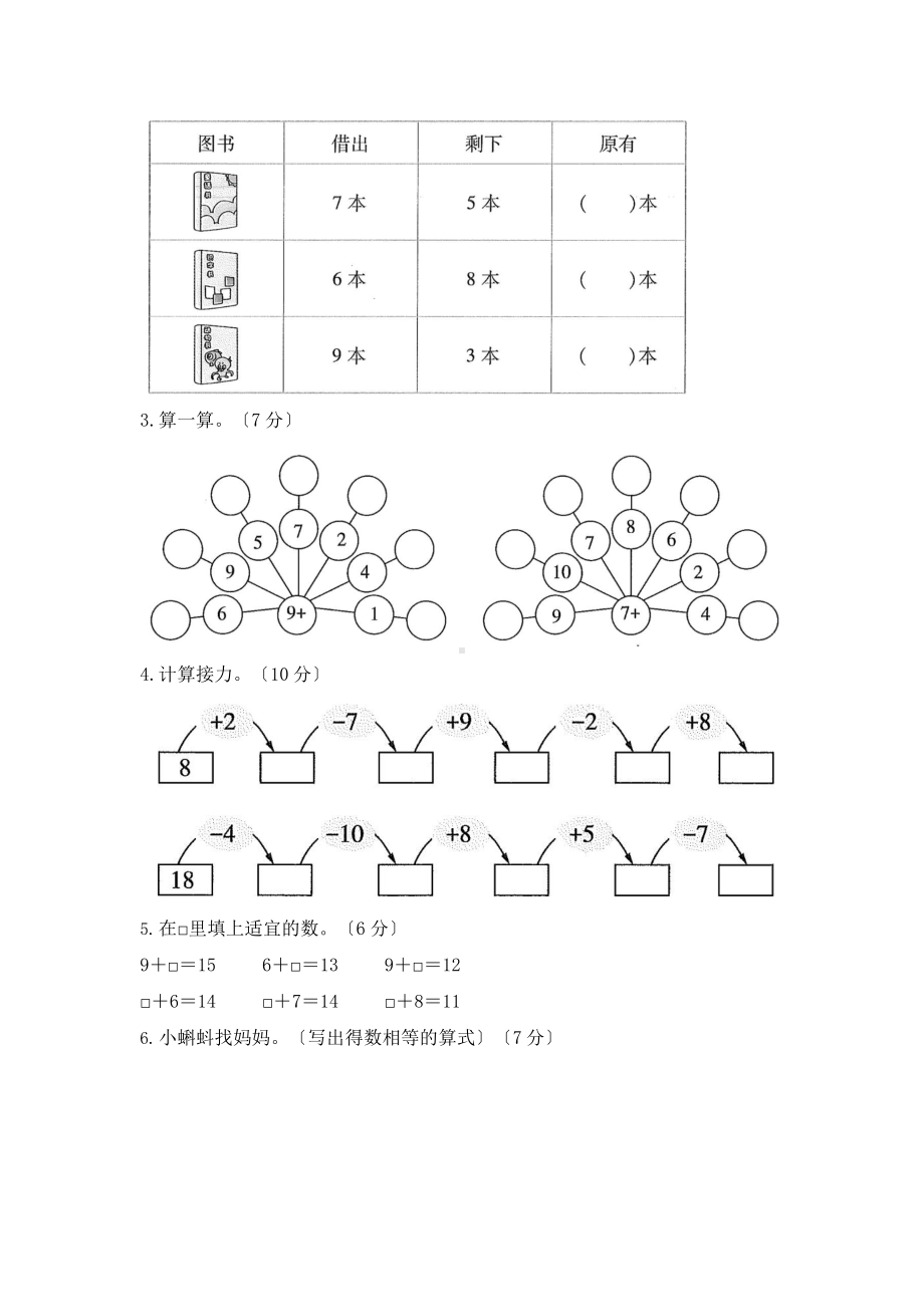 人教版一年级上册数学第八单元复习《单元测试》02（含答案）.pptx_第2页