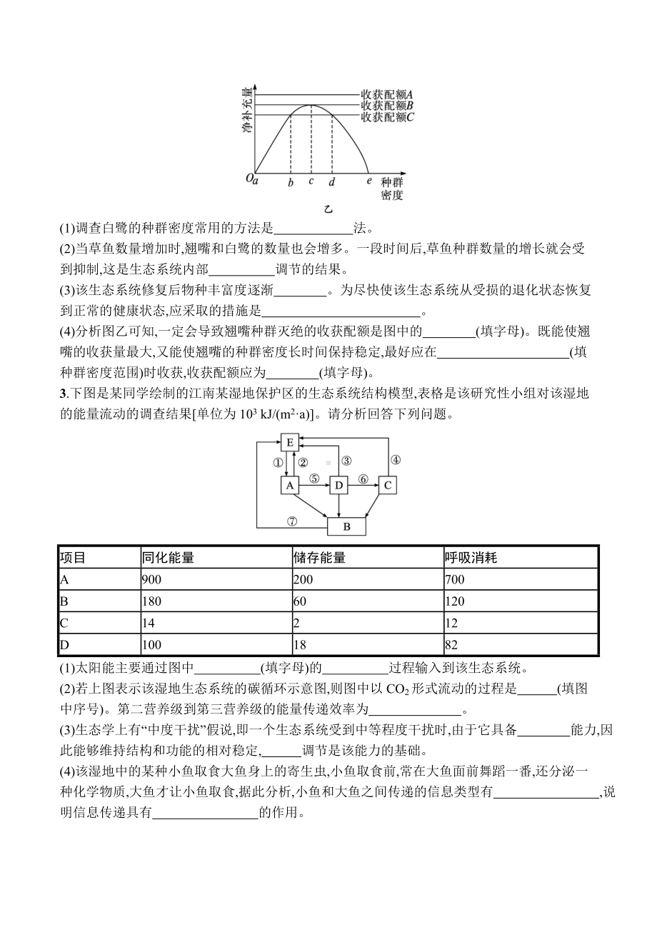 2023届高考生物一轮复习高频考向练4：生物与环境.docx_第2页