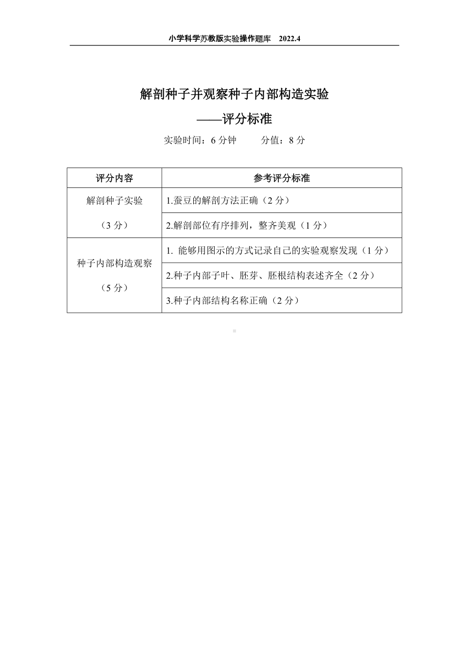 2022苏教版小学科学实验操作题库：45.解剖种子并观察种子内部构造实验 实验操作.docx_第2页