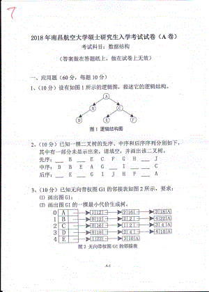 南昌航空大学考研专业课试题817数据结构2018.pdf