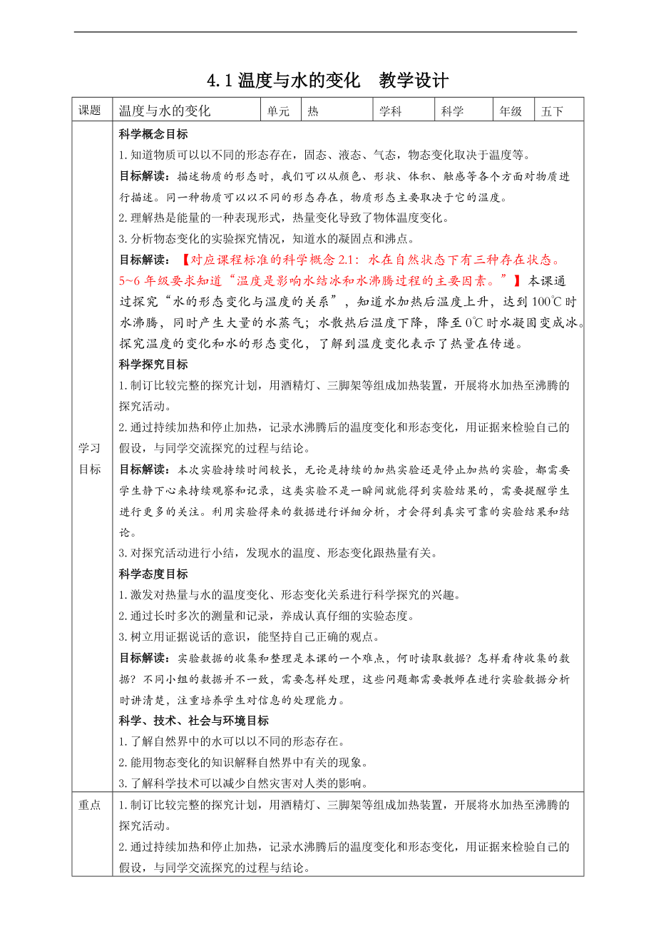 2022教科版五年级下册科学4.1温度与水的变化ppt课件（含教案 +试题 +素材）.rar