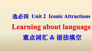 Unit 2Iconic Attractions Learning about language 词汇&语法填空 ppt课件-（2022新）人教版高中英语选择性必修第四册.pptx