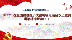 完整版解读《6方面33项措施》PPT 贯彻学习全国稳住经济大盘电视电话会议精神PPT.ppt