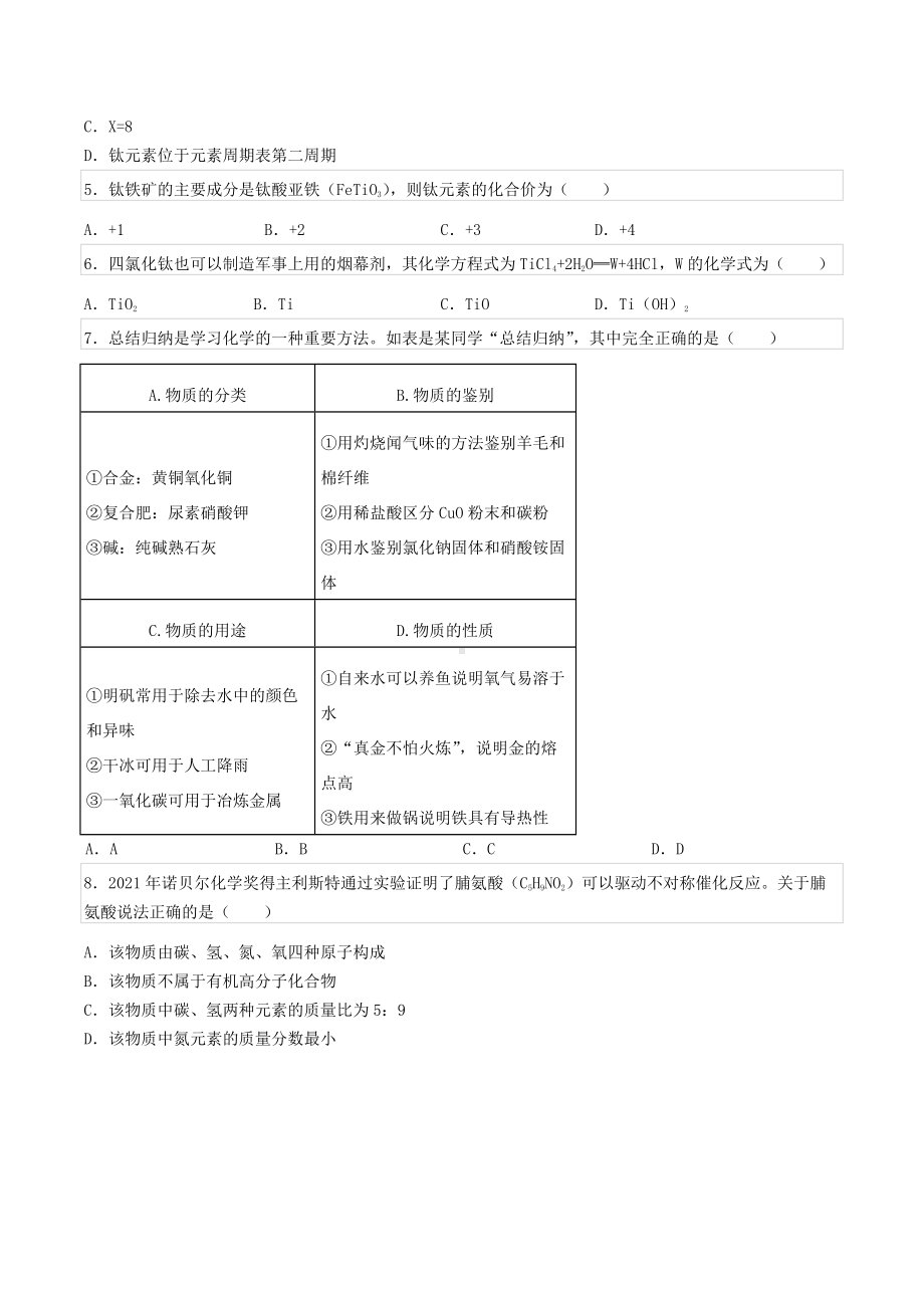 2022年江苏省盐城市中考化学二模试卷.docx_第2页