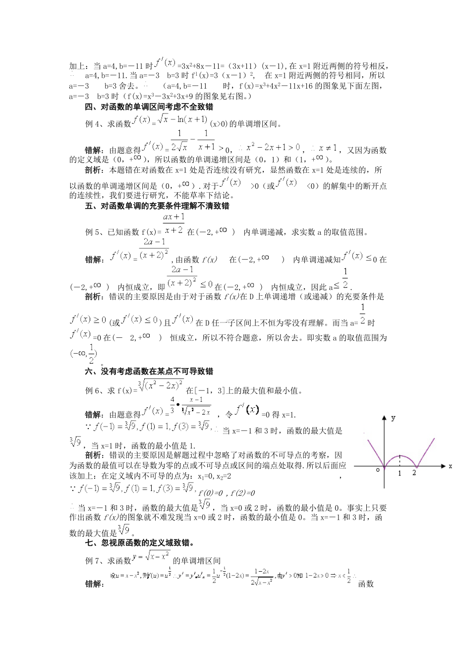 高中数学导数应用问题—9种错解剖析 .docx_第2页