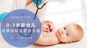 专题课件0-3岁婴幼儿发展指标及教养策略PPT模板.pptx