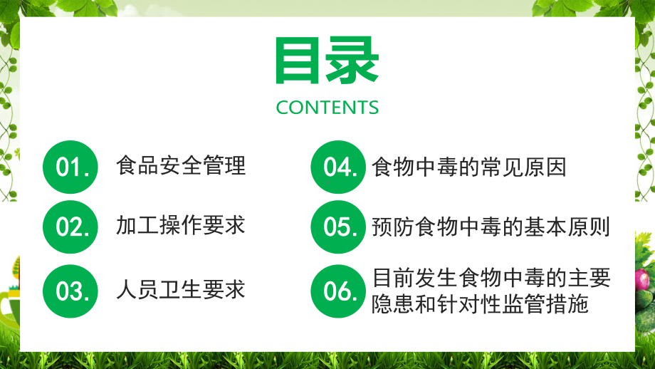 专题课件简约学校食堂食品安全卫生知识培训PPT模板.pptx_第2页