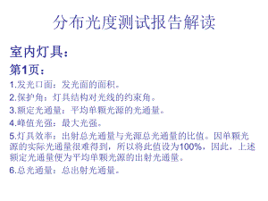 光度分布测试报告解读课件.ppt