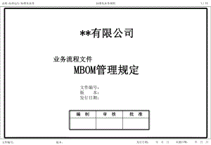 MBOM管理规定分析课件.ppt