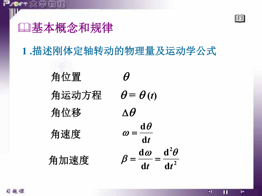 1-.掌握描述刚体定轴转动的角位移、角速度、角加课件.ppt_第2页