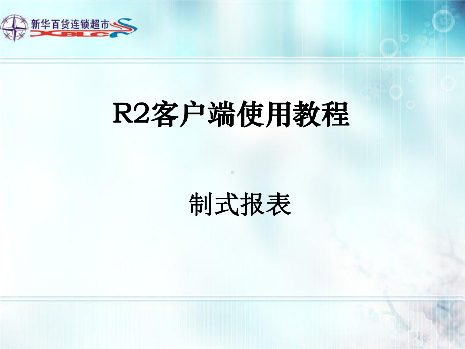 R2客户端使用教程-制式报表课件.ppt_第1页