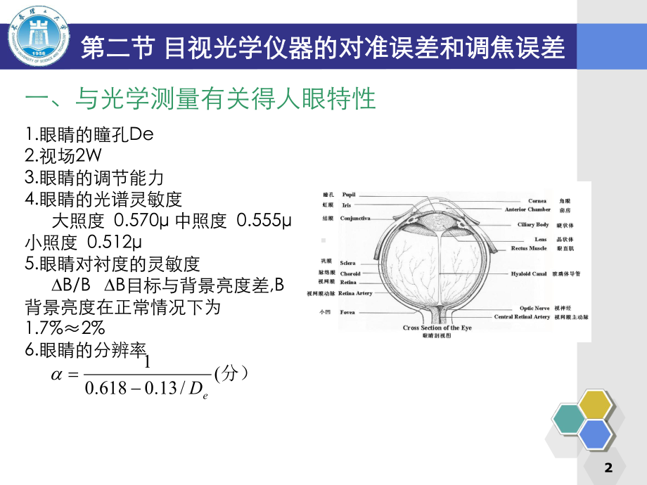 2第一章第二节目视光学仪器的对准误差和调焦误差课件.ppt_第2页