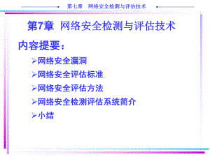 网络安全检测与评估技术课件.ppt