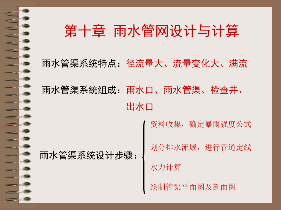 给水排水管道系统-第十章-雨水管网设计与计算讲解课件.ppt_第1页