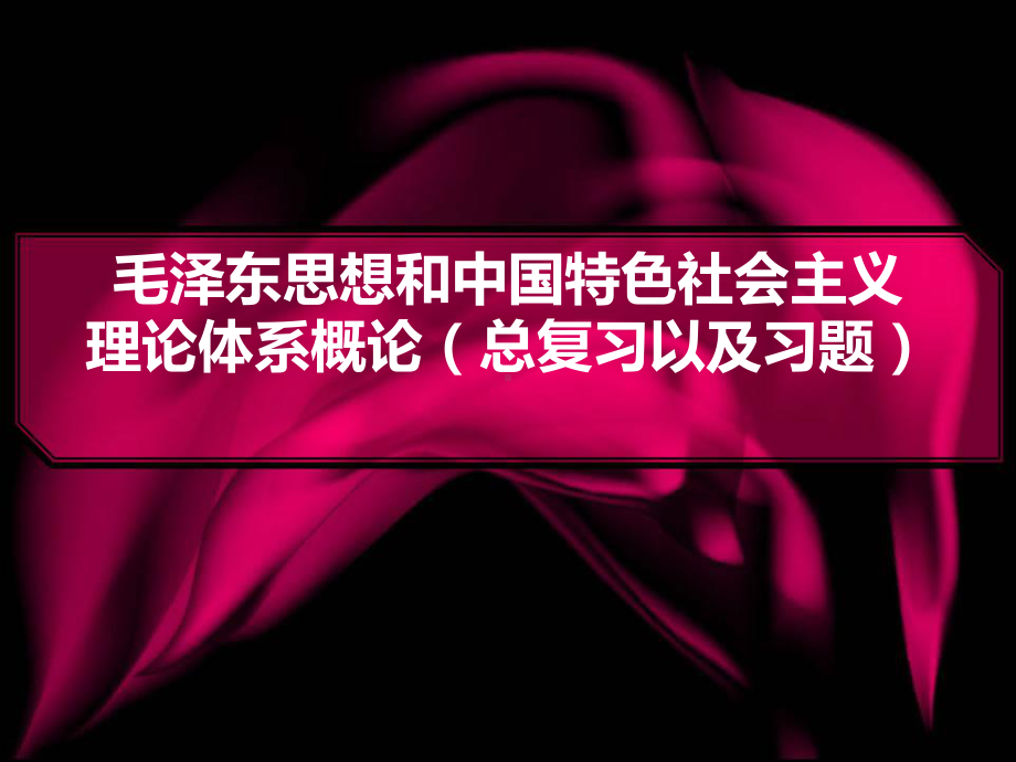 毛概(复习考试资料)课件.ppt_第1页