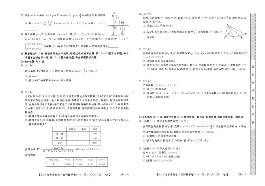 （2022高考数学模拟卷）2022高考数学冲刺预测卷文数.pdf_第2页