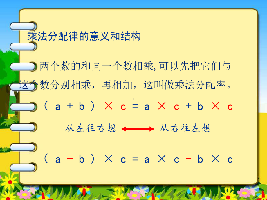 人教版小学数学四年级下册运算定律-乘法分配律的简课件.ppt_第2页