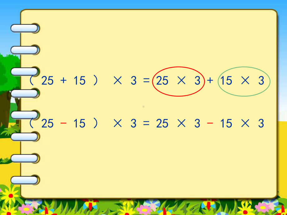 人教版小学数学四年级下册运算定律-乘法分配律的简课件.ppt_第3页