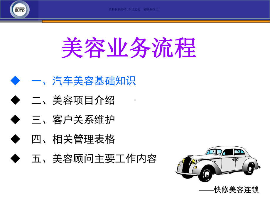 汽车美容业务流程范本课件.ppt_第1页