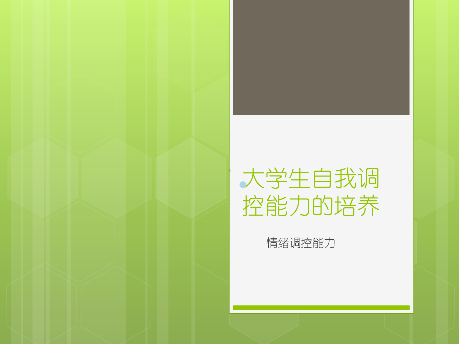 大学生情绪自我调控能力的培养课件.ppt_第1页