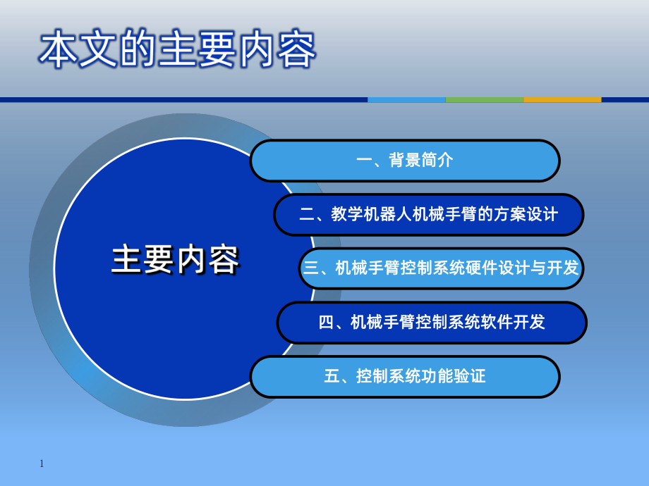 教学机器人机械手臂控制系统设计与开发答辩PPT课课件.pptx_第1页