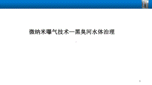 微纳米曝气技术-专治黑臭河水体课件.pptx