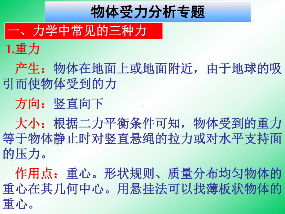 物体受力分析专题测试题课件.ppt_第1页