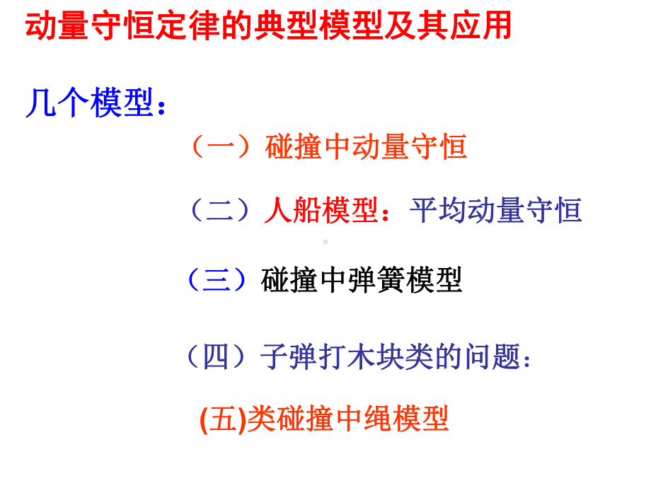 动量守恒定律的典型模课件.ppt_第1页