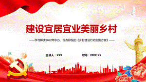 课件建设宜居宜业美丽乡村传达学习2022年中办国办《乡村建设行动实施方案》PPT.pptx