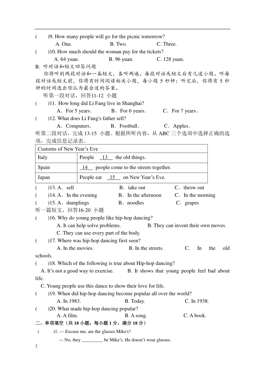 江苏省苏州市常熟市锦荷2021-2022学年八年级下学期阶段性质量线上调研英语试卷.pdf_第2页