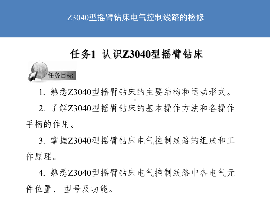 Z3040型摇臂钻床电气控制线路的检修课件.ppt_第1页