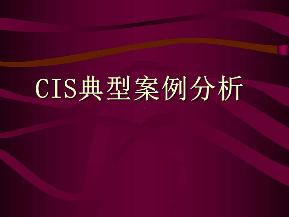 CIS经典案例分析课件.ppt_第1页