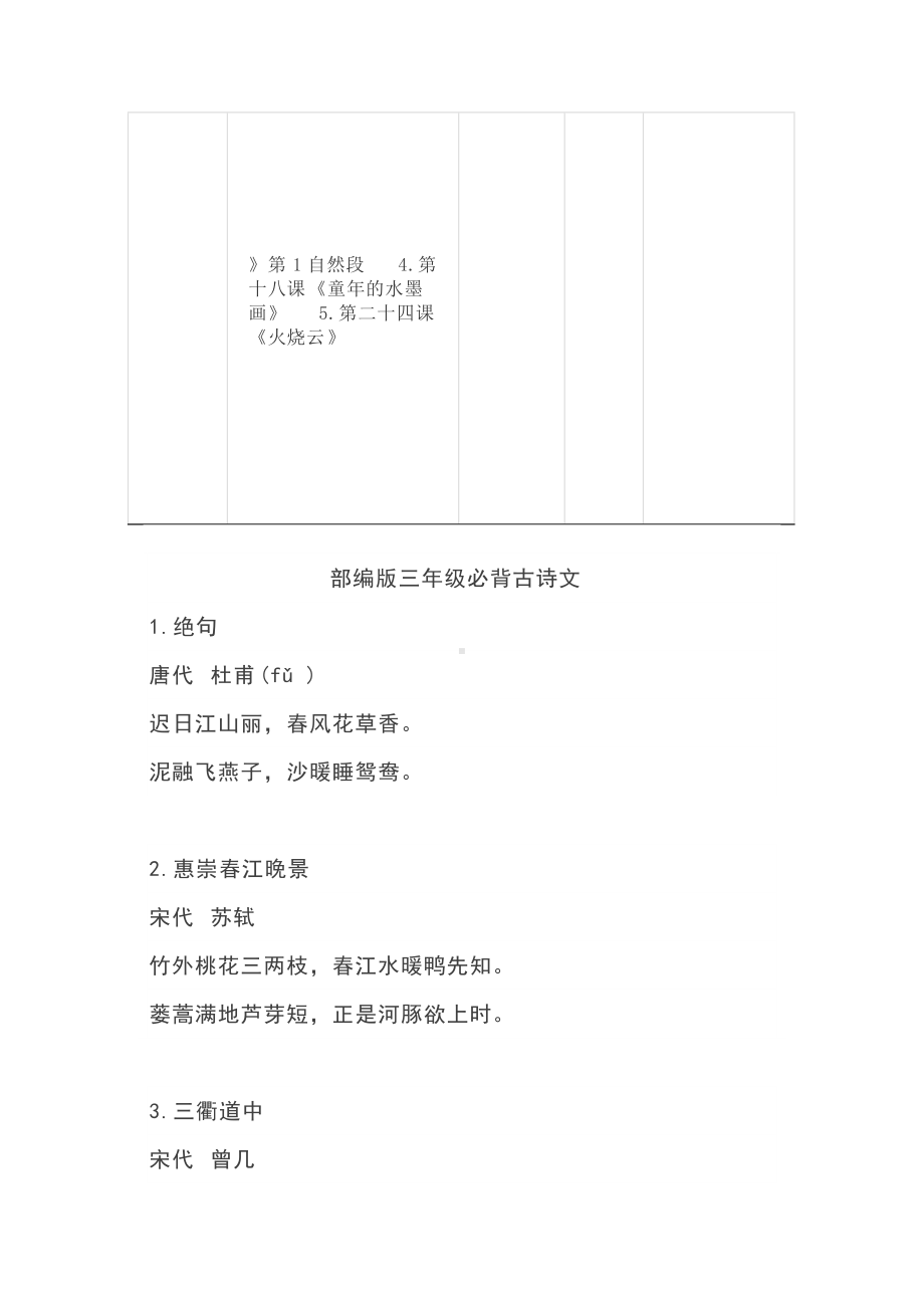 统编版语文三年级下册课文背诵闯关表+必背资料.docx_第2页