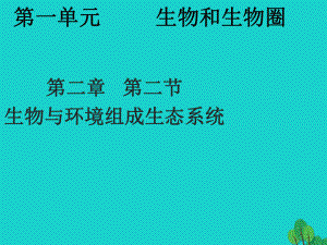 七年级生物上册第一单第二章第二节生物与环境组成生课件.ppt