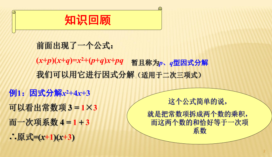 因式分解十字相乘法ppt课件.ppt_第2页