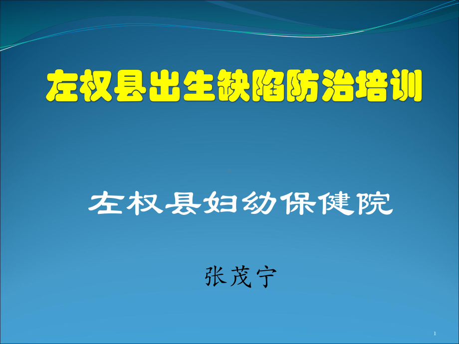 出生缺陷防治培训PPT课件.ppt_第1页