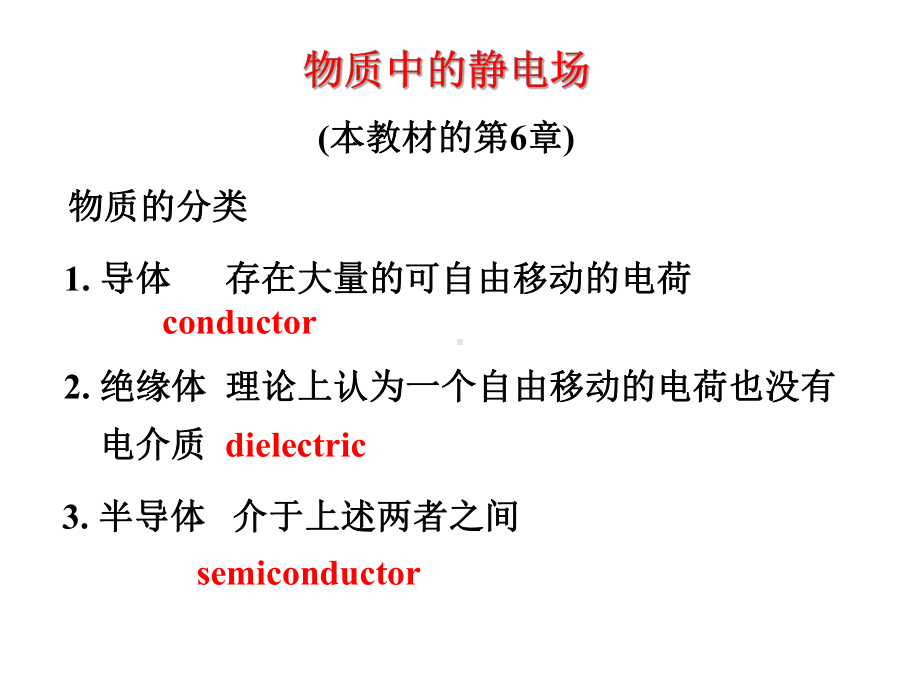 大学物理课件第六章静电场中的导体和电介质汇编.ppt_第1页