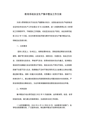 教育系统安全生产集中整治工作方案.docx