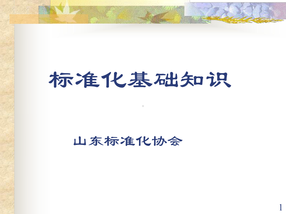 标准化基础知识山东标准化协会标准化基础知识标准化概述课件.ppt_第1页