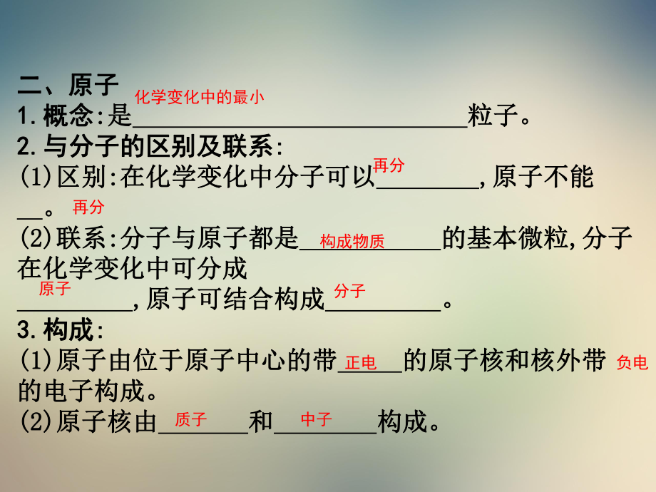 人教版九年级上册初三化学第三单元物质构成的奥秘复习课件.pptx_第3页