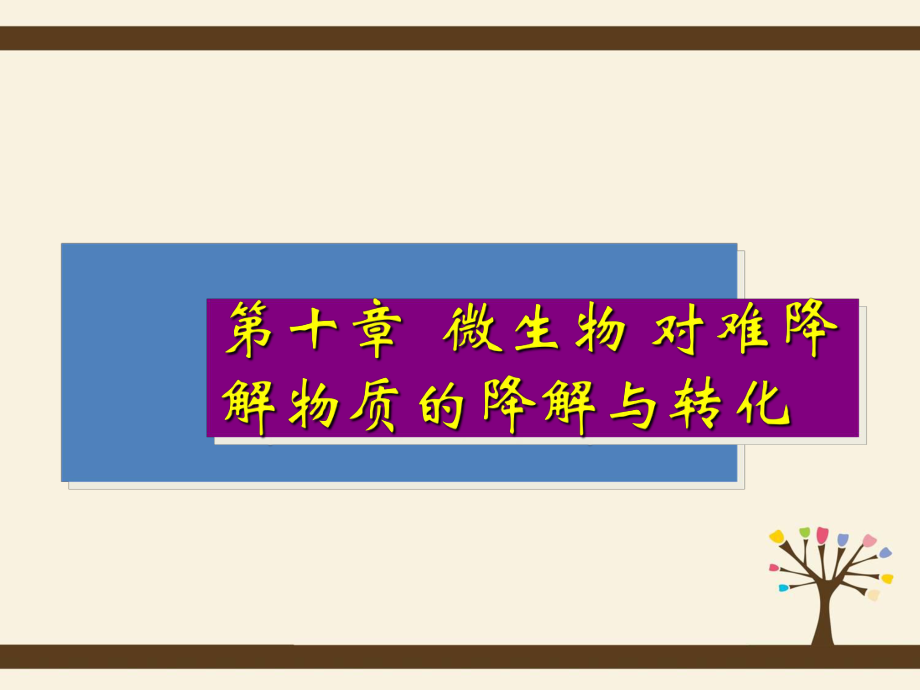 第十章-微生物对难降解物质的降解与转化污染控制微生物课件.ppt_第1页