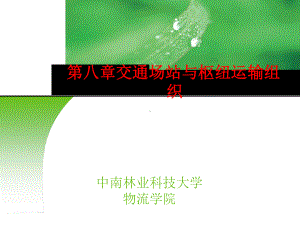 交通场站与枢纽运输组织课件.ppt